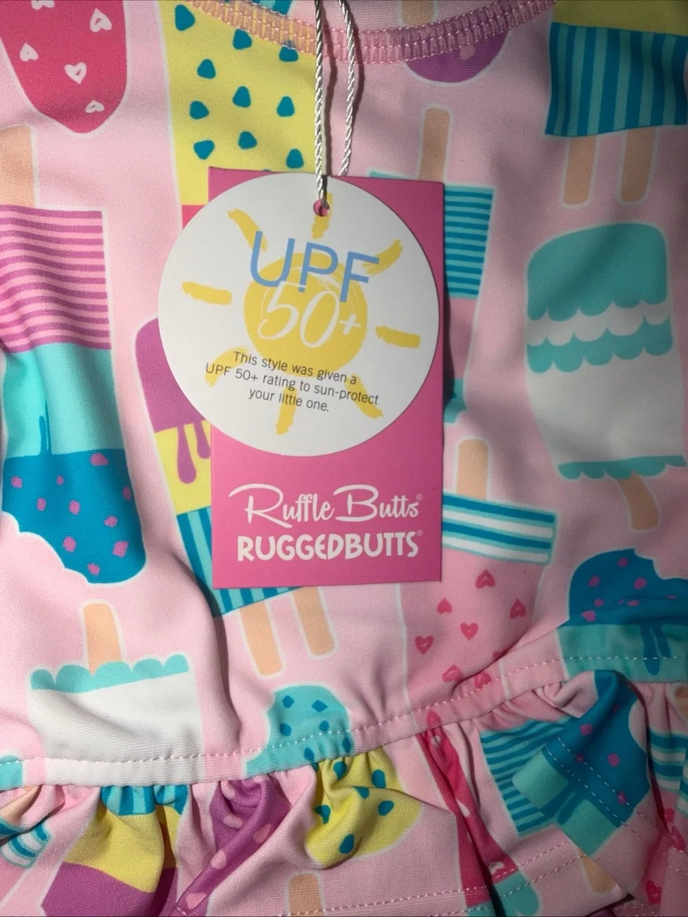 New baby girls RuffleButts Swimsuit Size 3-6 months